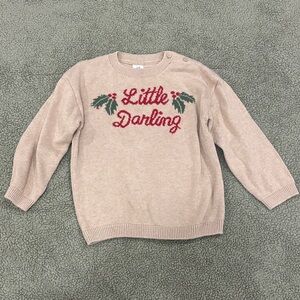 H&M Beige Sweater with Red Design